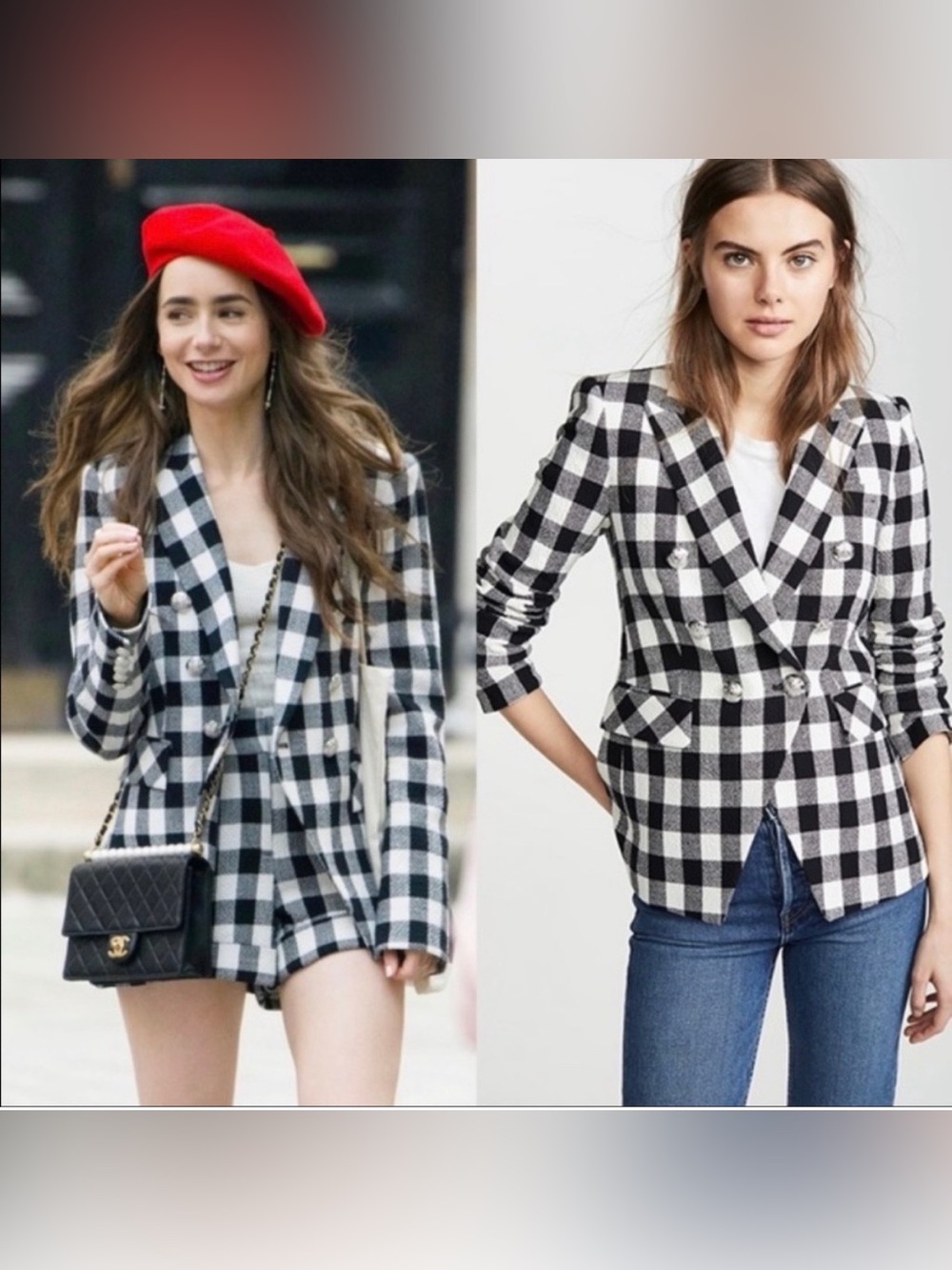 NWT Veronica Beard Miller Dickey Jacket Emily in Paris Linen Plaid Blazer Sz 22